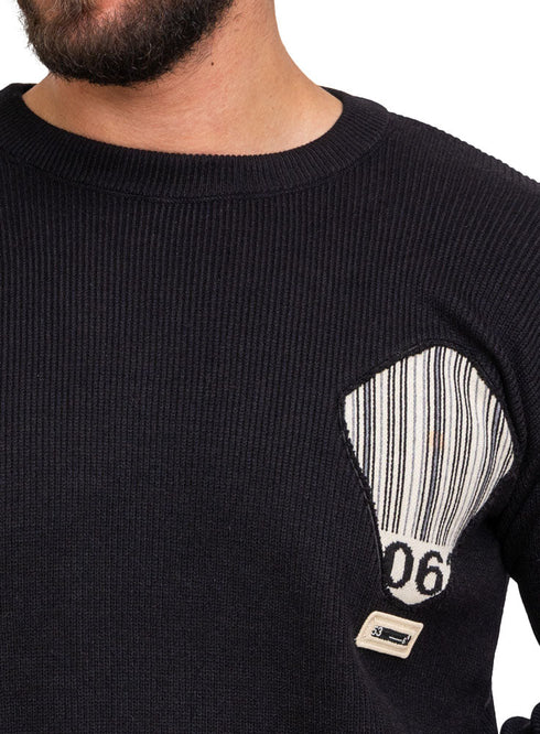 Black - Design p2218 PF - Round Pullover - Khotwh